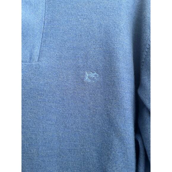 Southern Tide The Skipjack Men's Size Large Pullover Sweater Blue 1/4 Zip - Picture 3 of 7